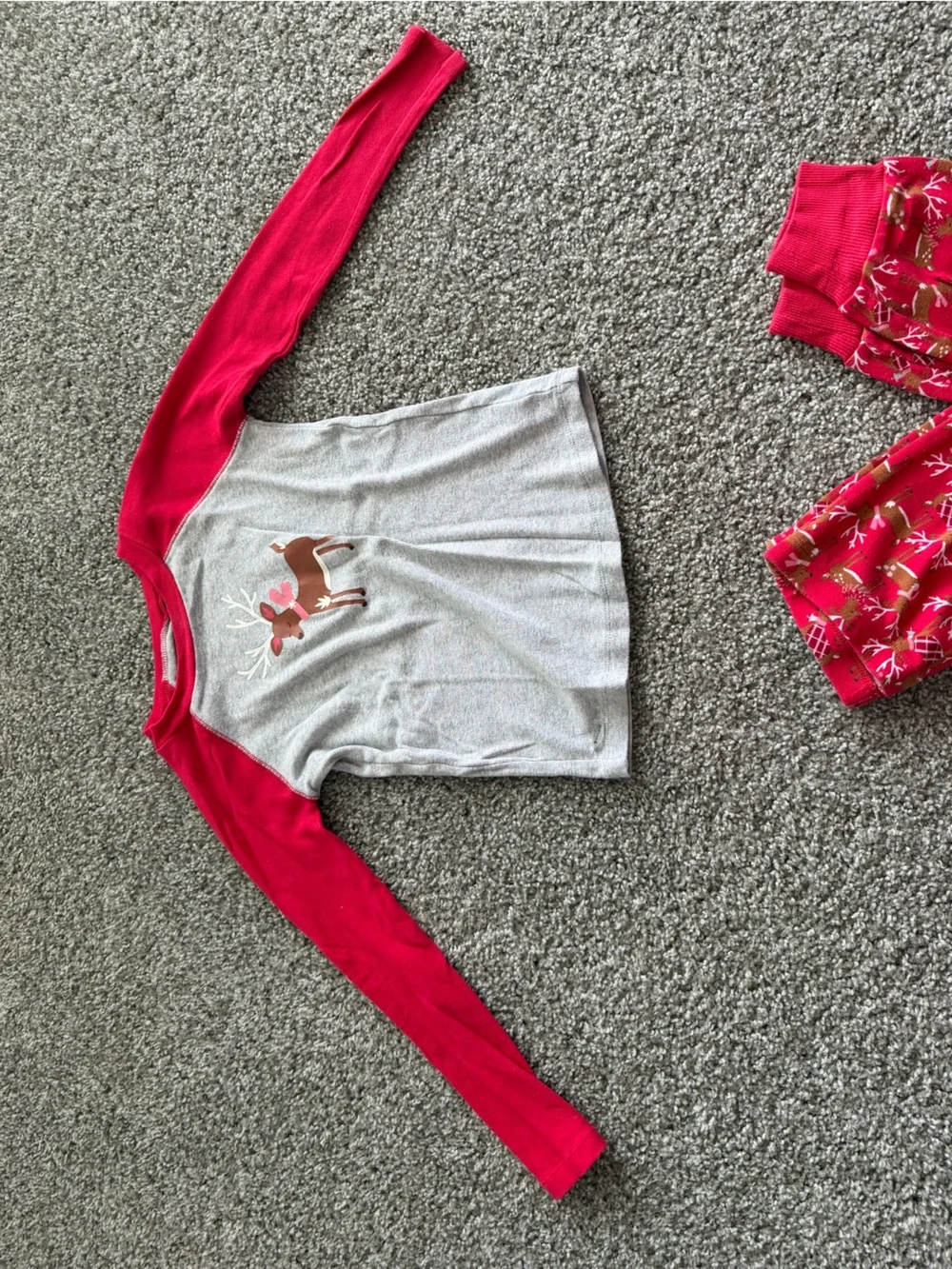 American Girl Reindeer Christmas Holiday Pajamas Long Sleeve + Jogger Pant Set 8